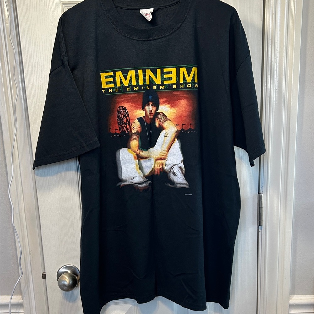 Authentic 2002 Vintage Eminem Black and Yellow Concert Tee NWOT